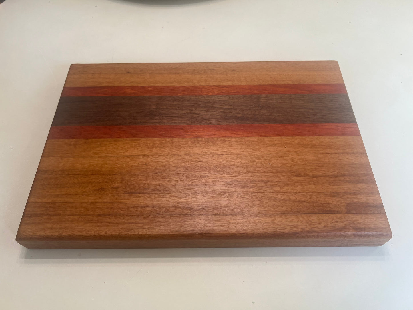 Handmade Hardwood Cutting board - Made from Cherry, Walnut, and Blood wood
