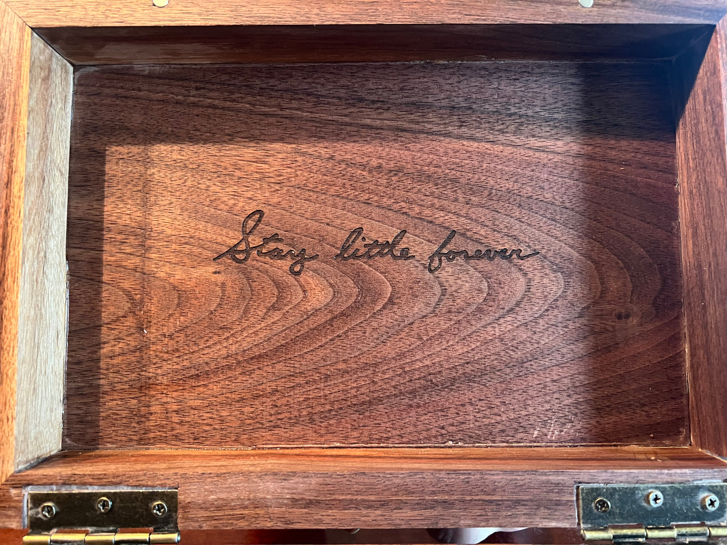 Solid walnut handcrafted keepsake box - Large