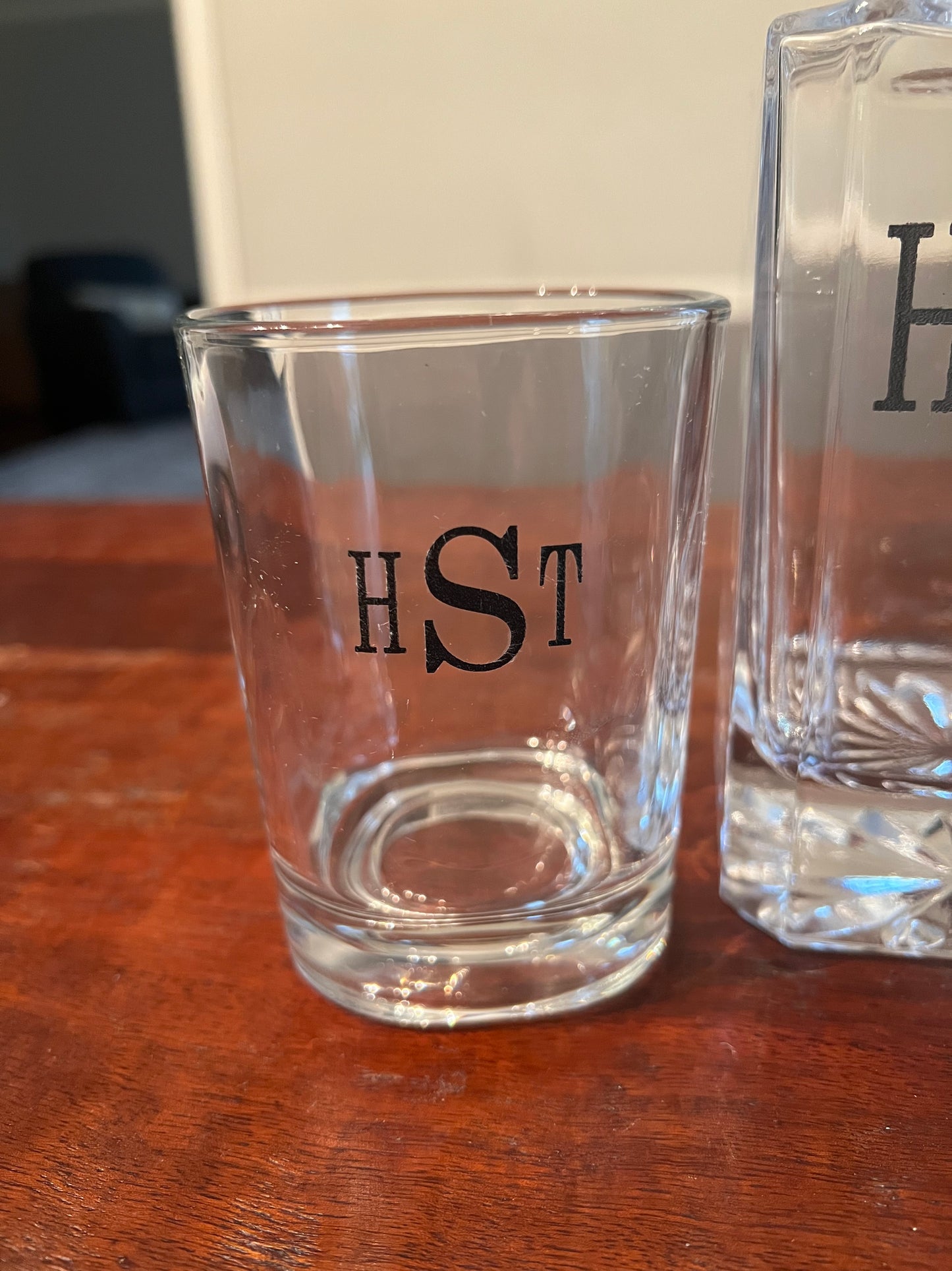 Personalized Decanter set and glasses