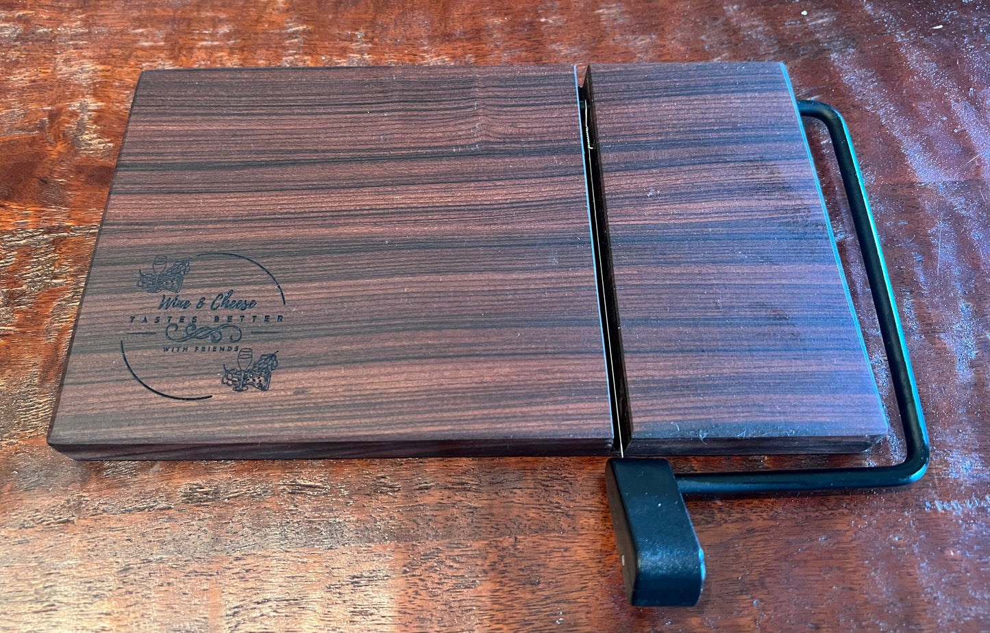 Cheese slicer board - Bolivian Rosewood