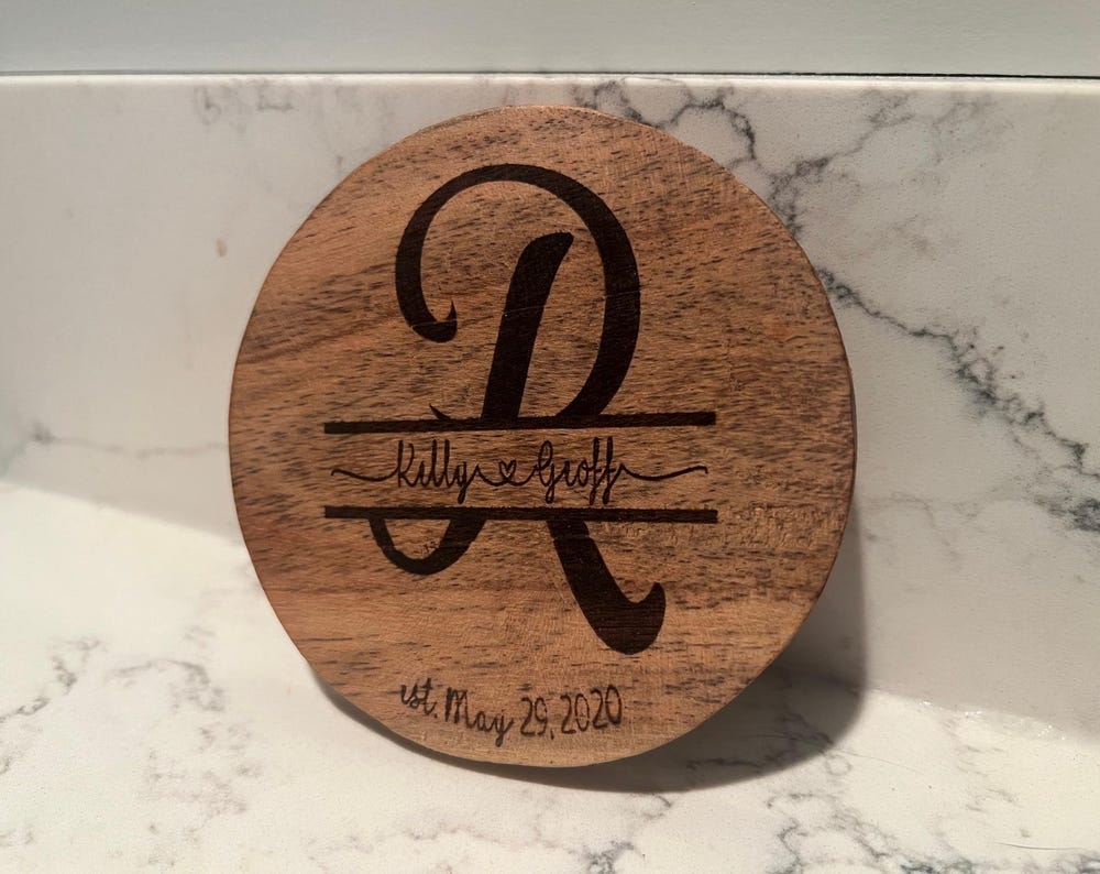 Anniversary Wood Coasters